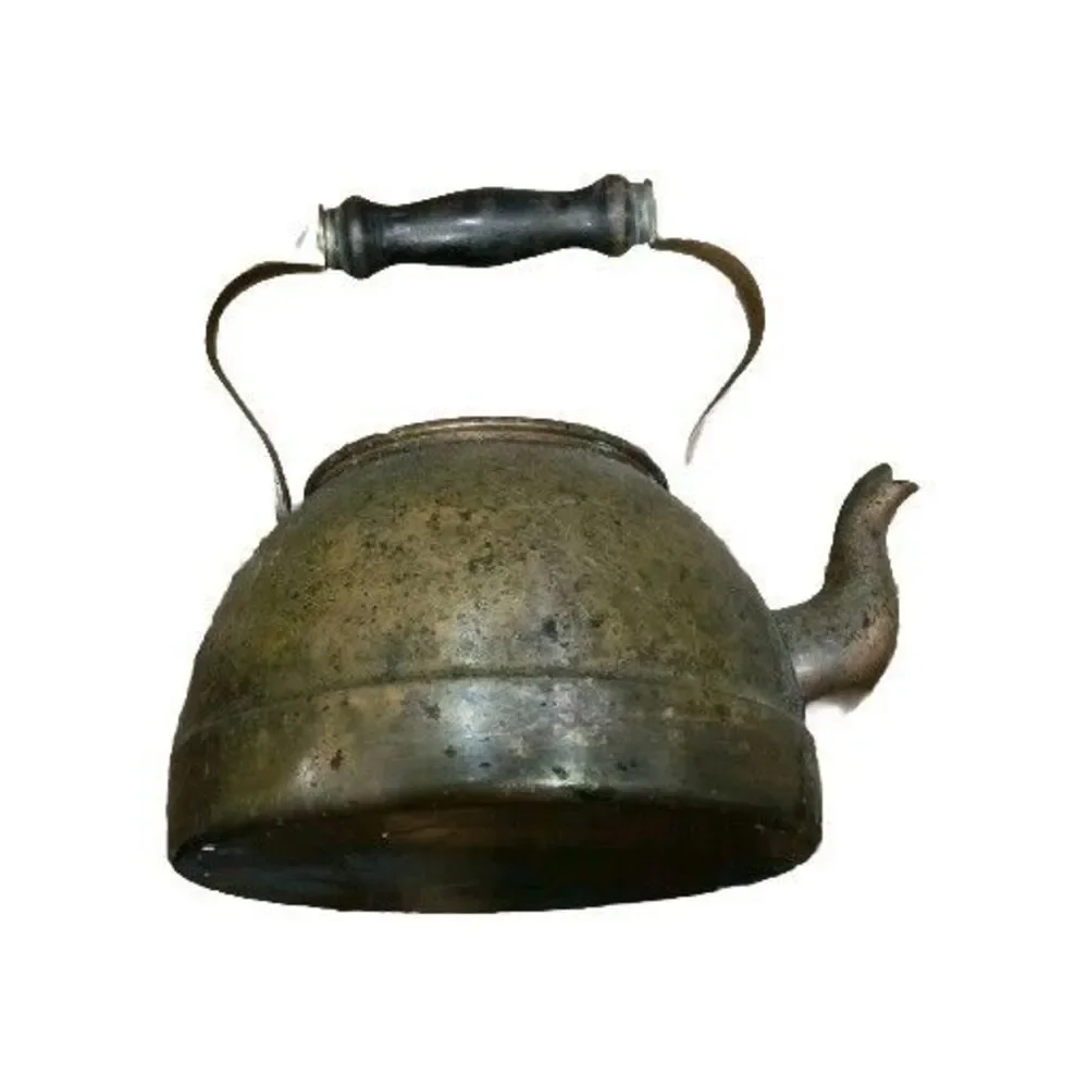 Vintage B&M Douro Copper Tea Kettle Portugal Wood Handle Tin Lined